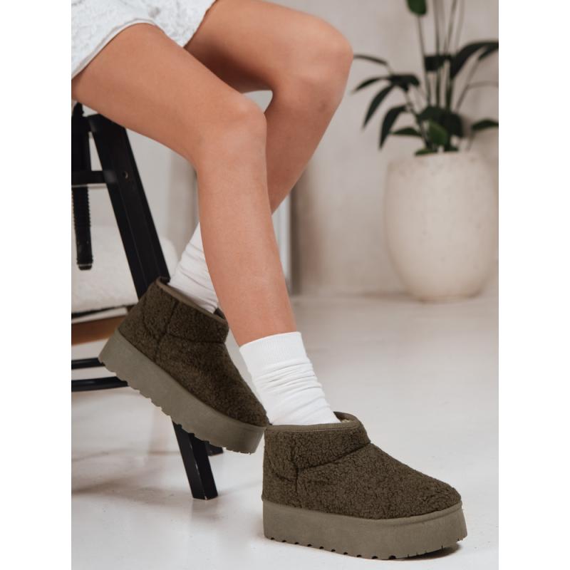 Női hócsizma szőrmével Zöld