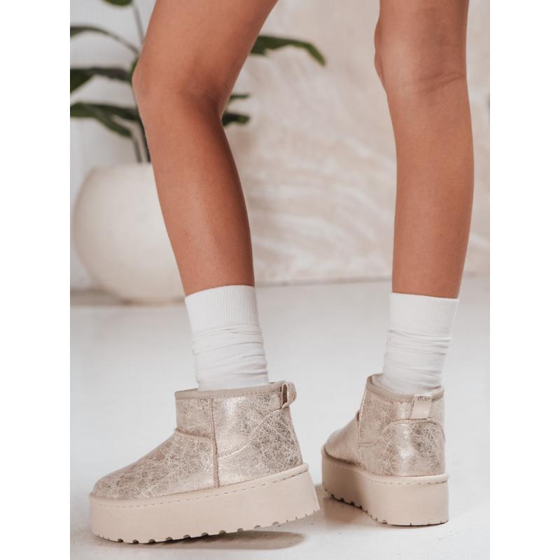 Női hócsizma, velúr bézs