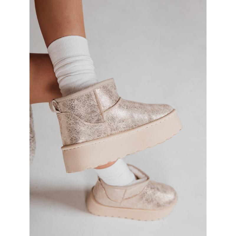 Női hócsizma, velúr bézs