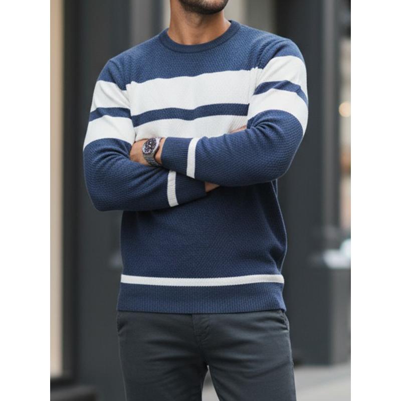 Férfi pulóver, kék