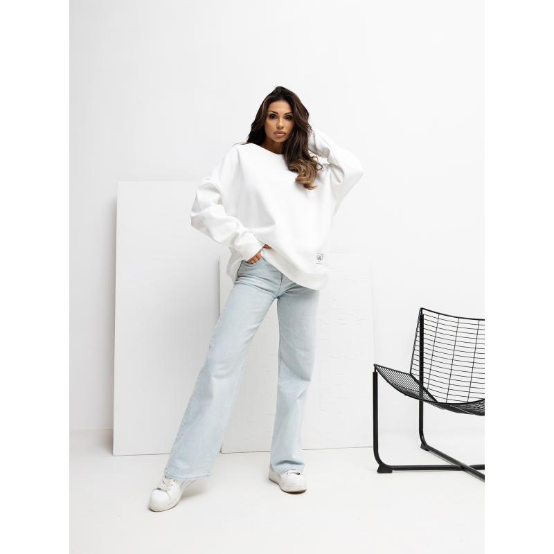 Ecru alap oversized pulóver RUE PARIS