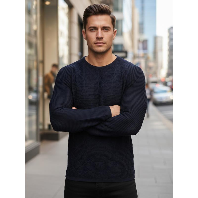 Pánský svetr, tmavě modrý