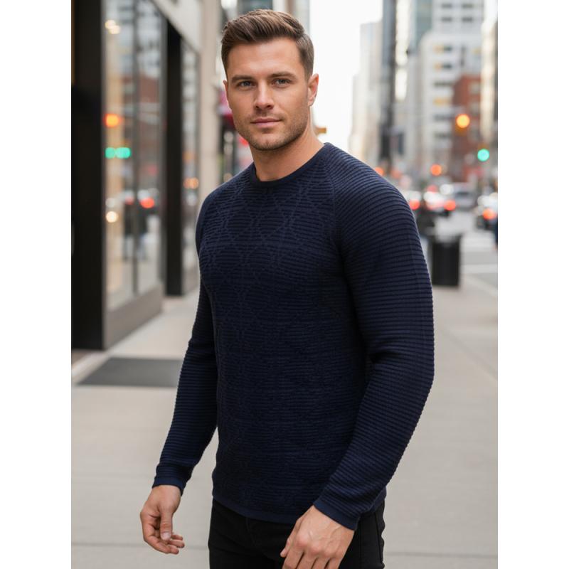 Pánský svetr, tmavě modrý