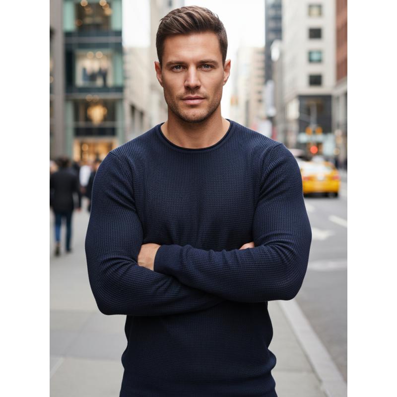 Pánský svetr, tmavě modrý