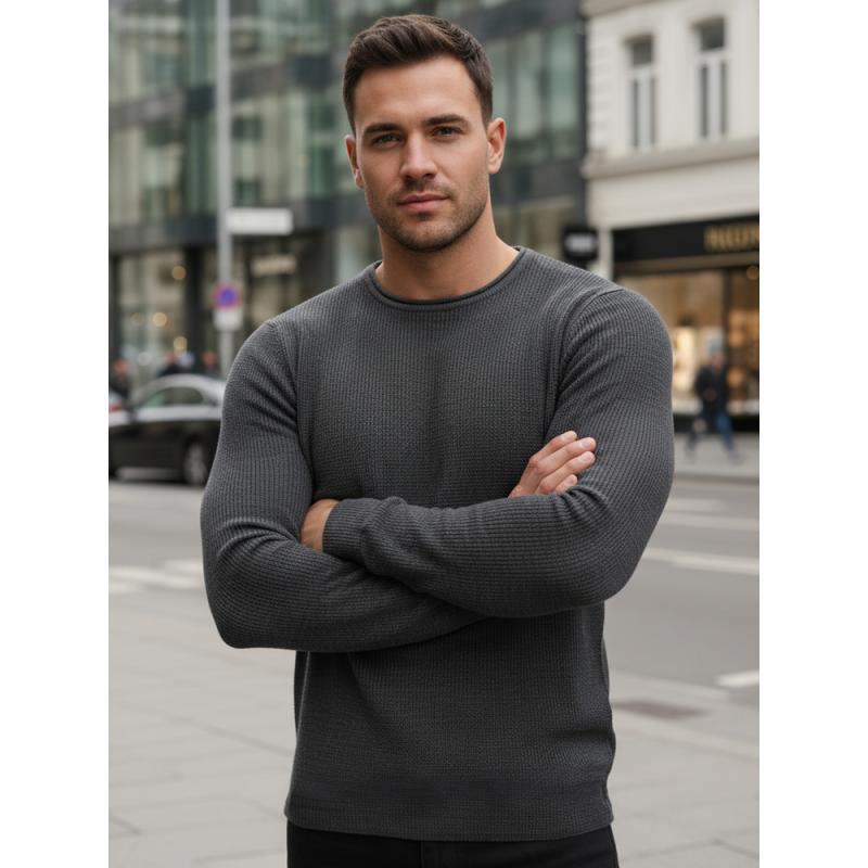 Férfi pulóver, antracit