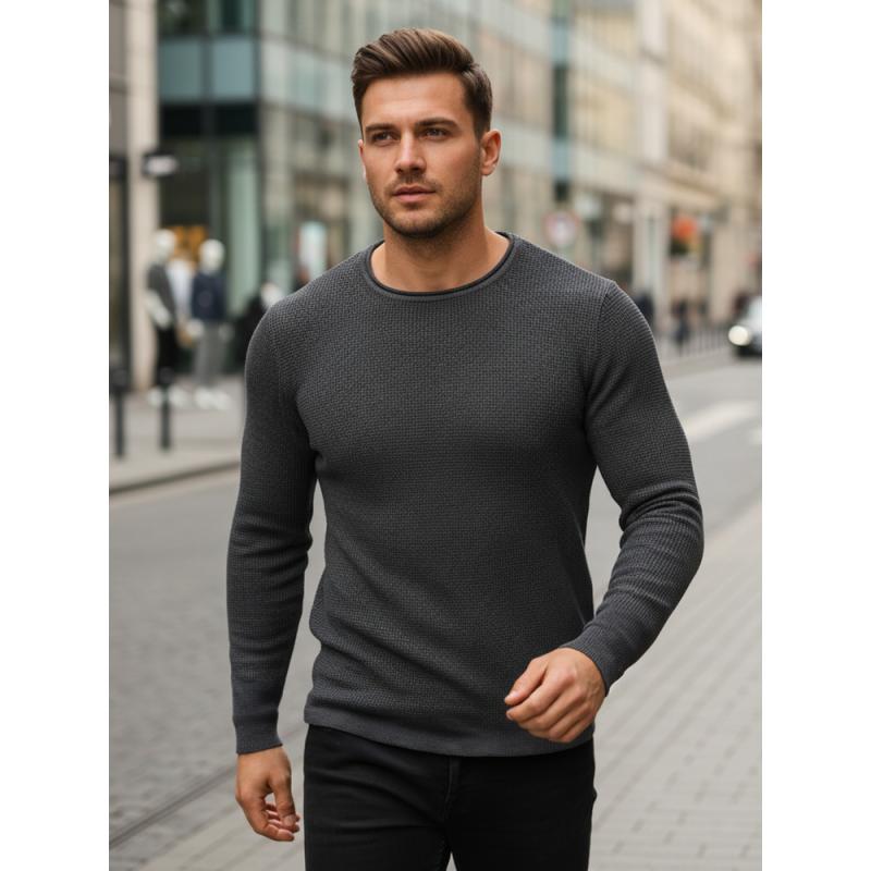 Férfi pulóver, antracit