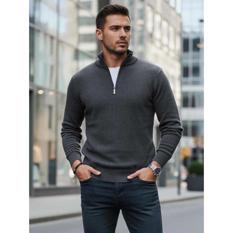 Férfi pulóver, világosszürke