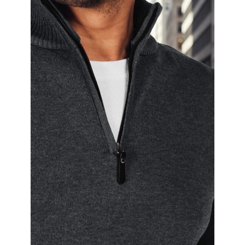 Férfi pulóver, világosszürke