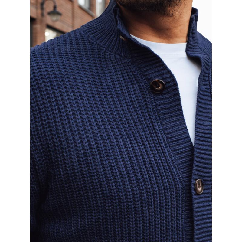 Pánský svetr, kardigan, námořnicky modrý