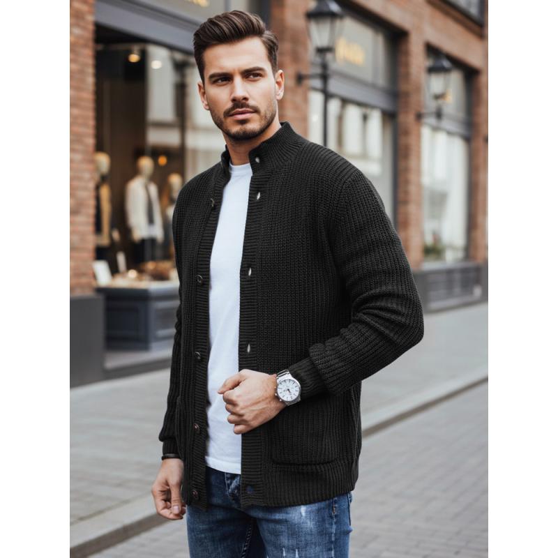 Pánský svetr, kardigan, černý