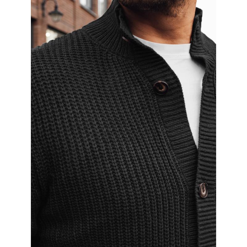 Pánský svetr, kardigan, černý
