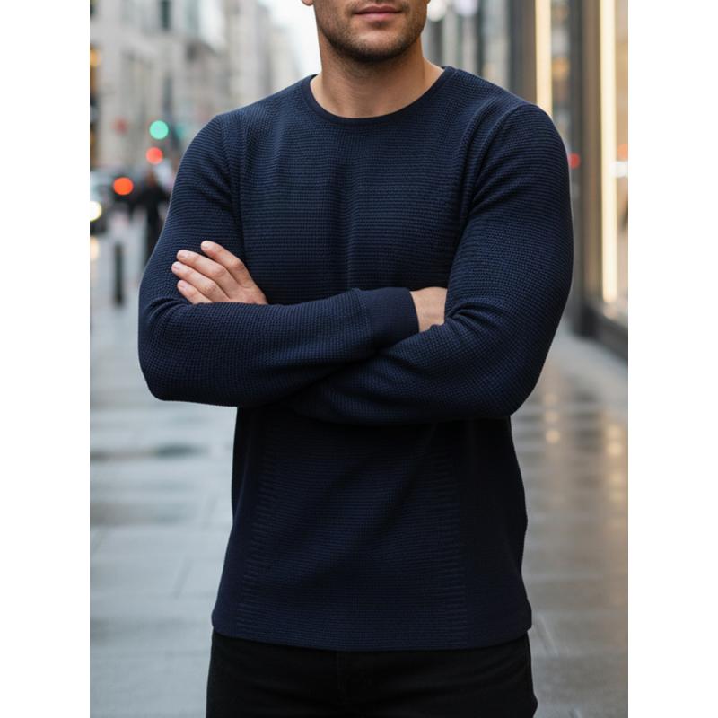 Pánský svetr tmavě modrý WX2296z