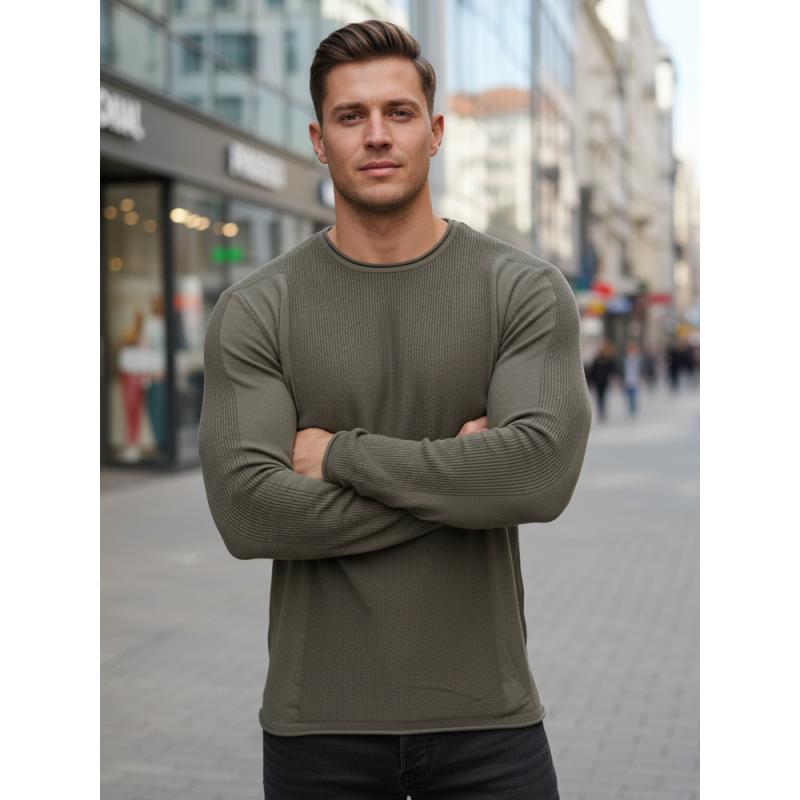 Férfi pulóver, khaki WX2310z