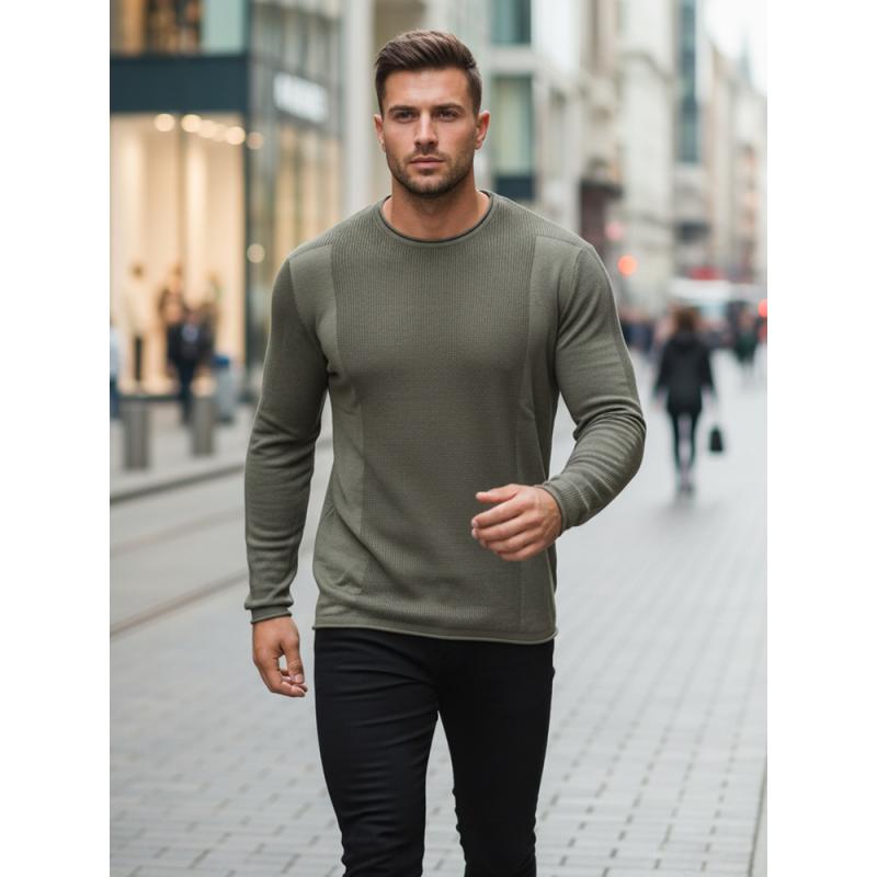 Férfi pulóver, khaki WX2310z