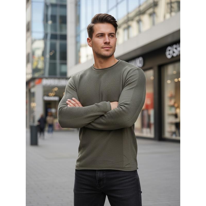 Férfi pulóver, khaki WX2310z