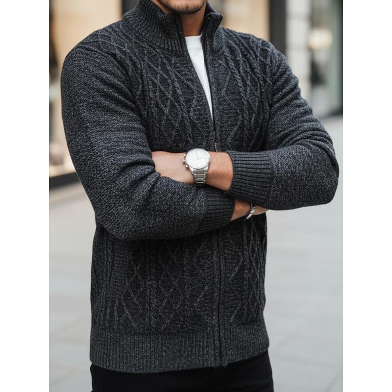 Férfi sötét szürke pulóver