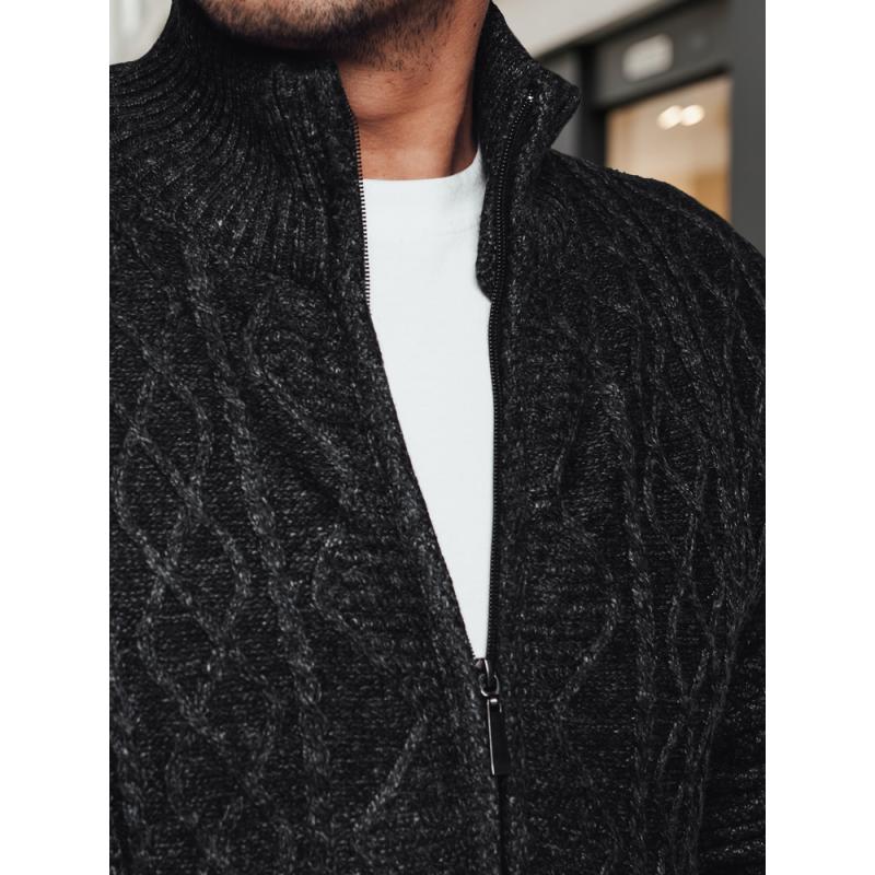 Férfi sötét szürke pulóver