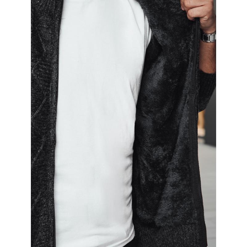 Férfi sötét szürke pulóver