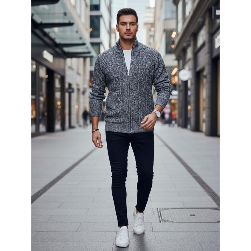 Férfi szürke pulóver