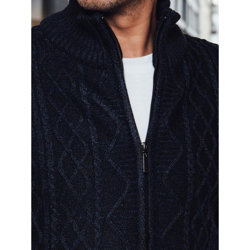 Férfi sötétkék pulóver