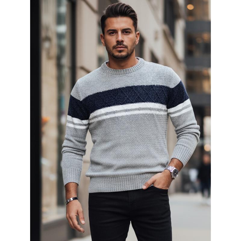 Férfi szürke pulóver