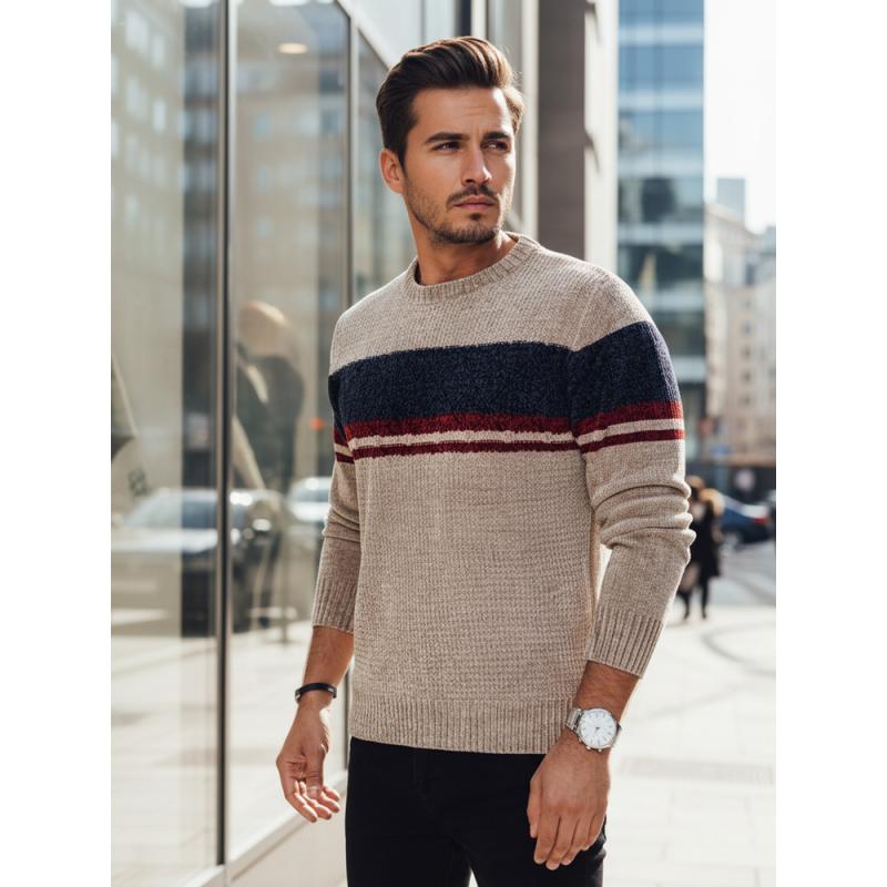 Férfi barna pulóver