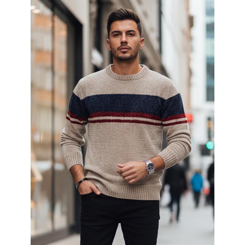 Férfi barna pulóver