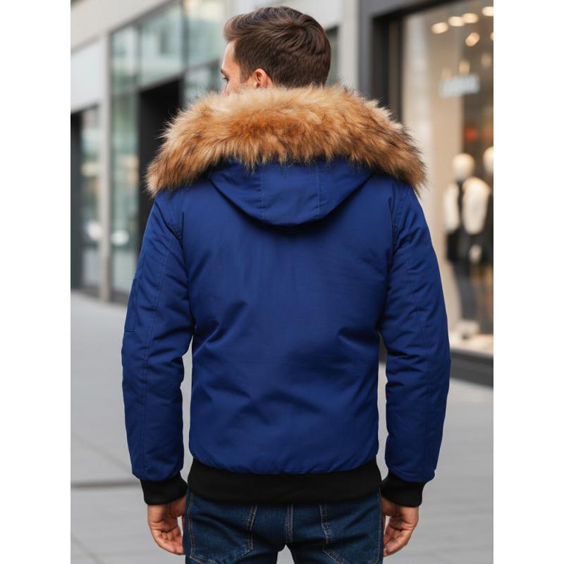 Pánska zimná bunda, tmavomodrá
