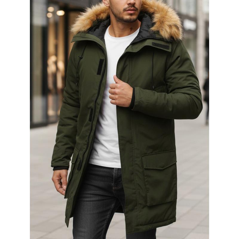 Pánska zimná bunda, zelená