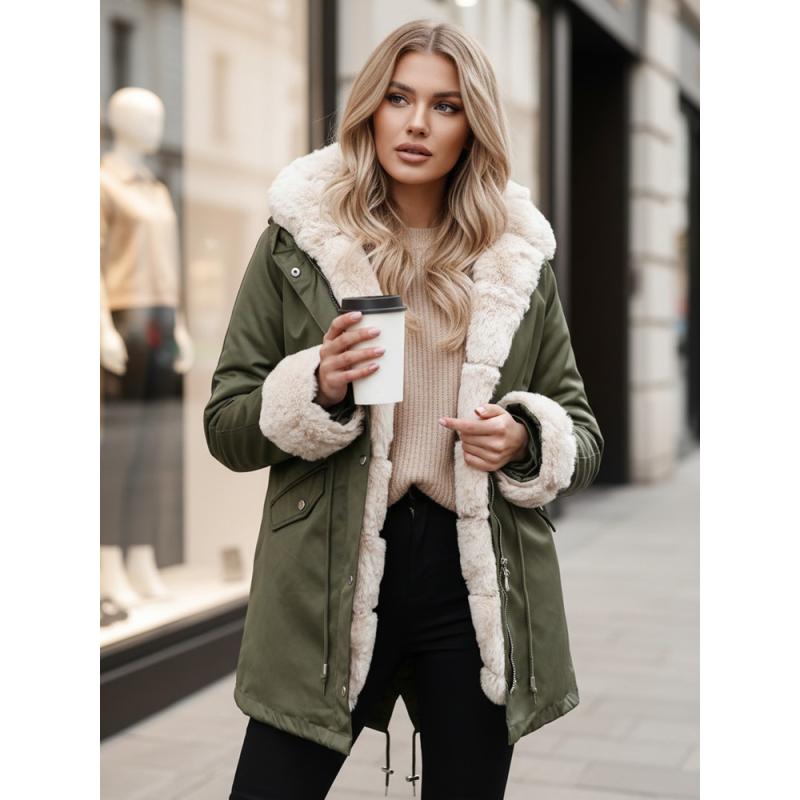 Női téli parkás kabát ARCTIC, zöld