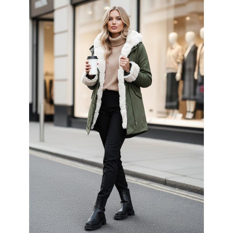 Női téli parkás kabát ARCTIC, zöld