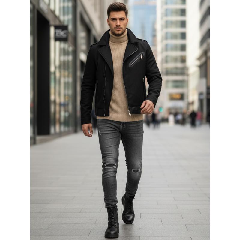 Pánska zimná bunda, čierna