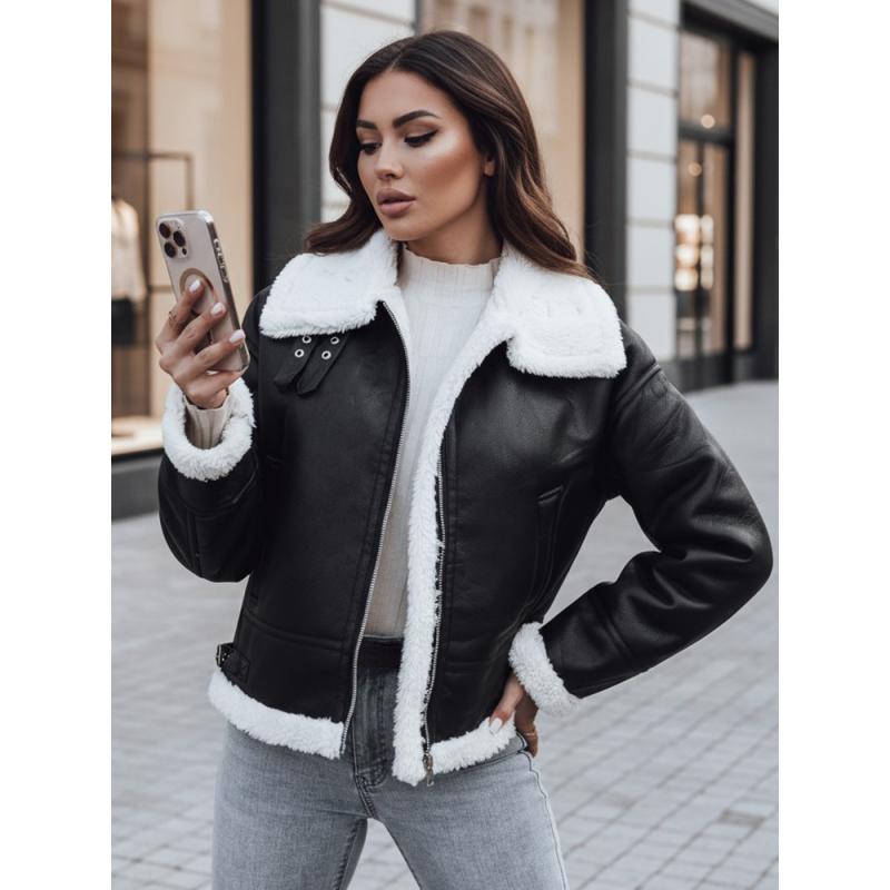 Női műbőr kabát szőrme FURBLAZE TY4730z