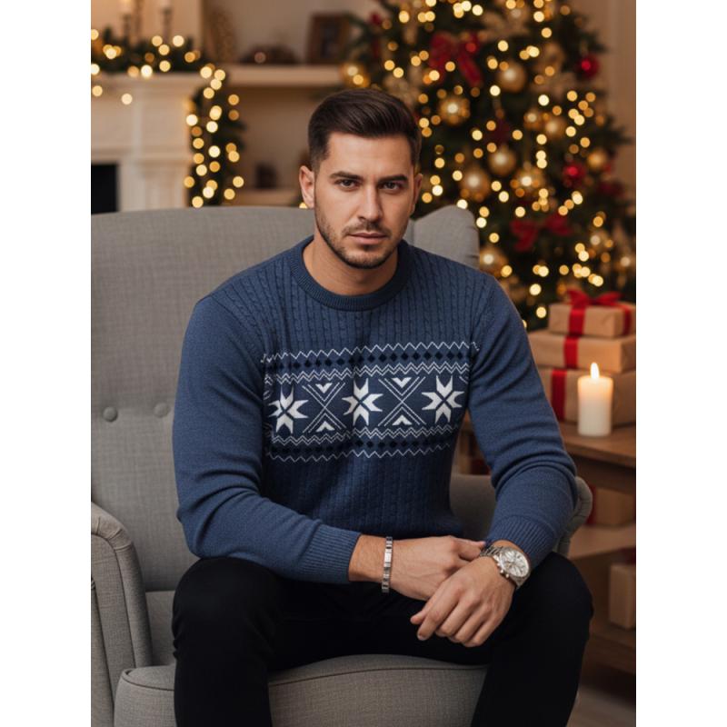 Pánský svetr modrý