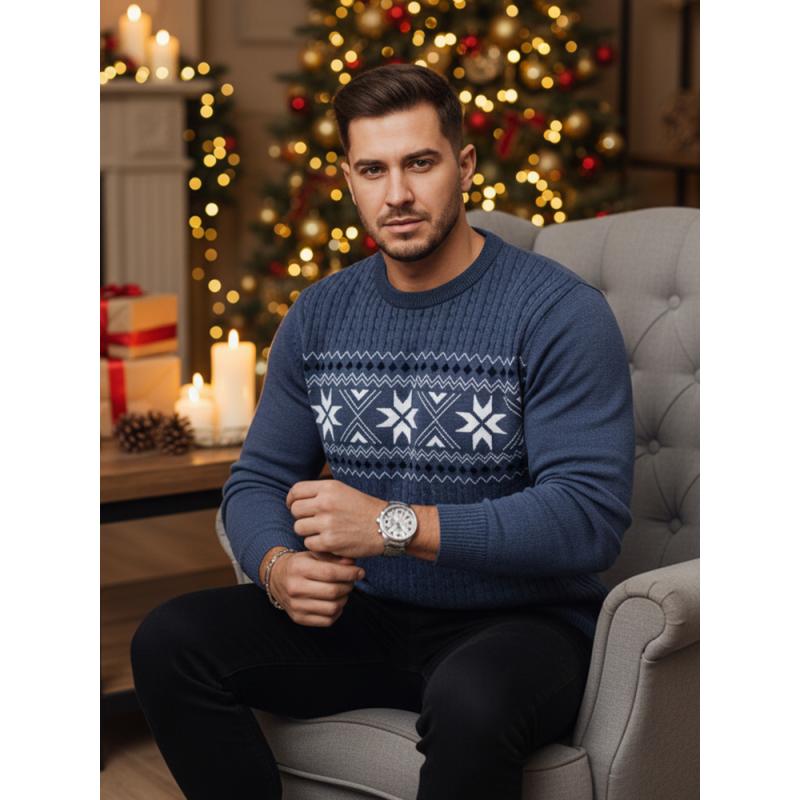 Pánský svetr modrý