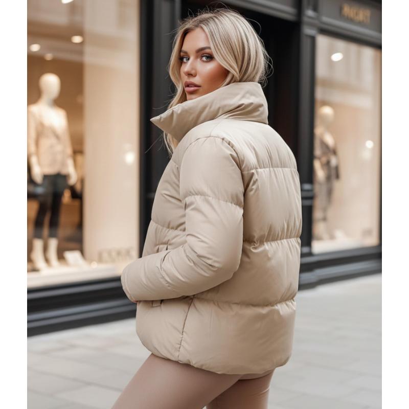 Dámská zimní prošívaná bunda LARO světle béžová