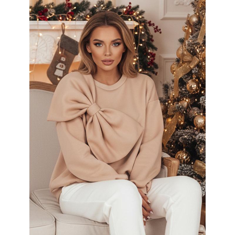 Dámská mikina oversize BOWLOOP béžová