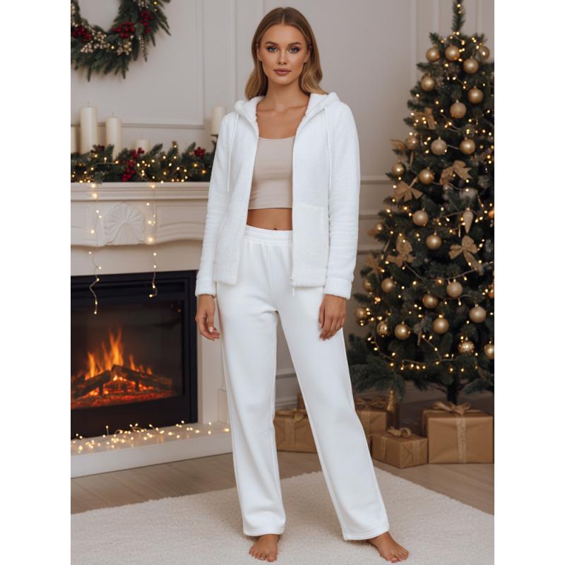 Dámská mikina s kapucí bílá