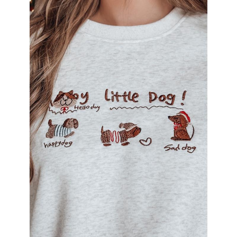 Dámská mikina oversize s jezevčíky JAMNIKOVE šedá