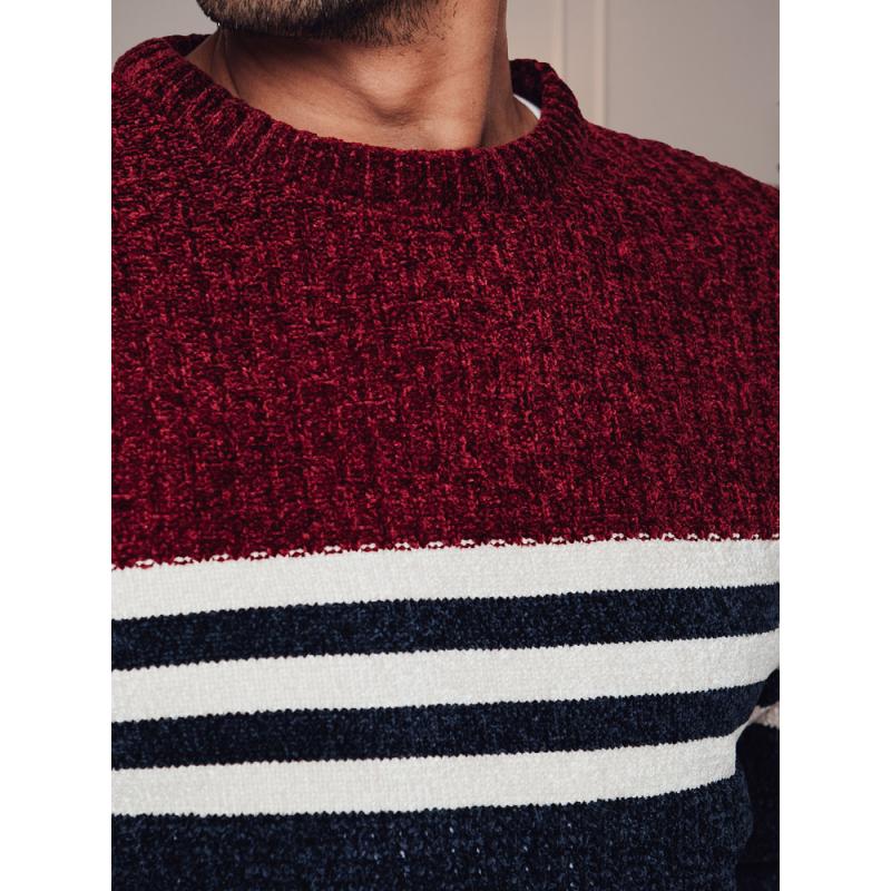 Pánský svetr pruhovaný tmavě modrý