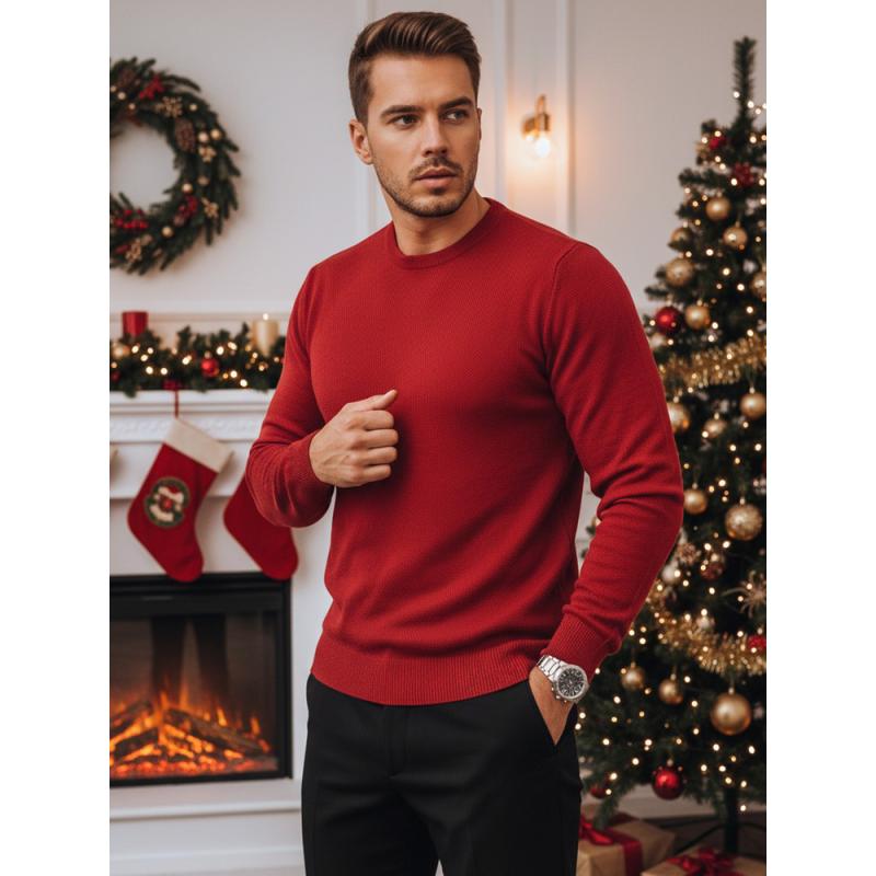Pánský svetr klasický bordó
