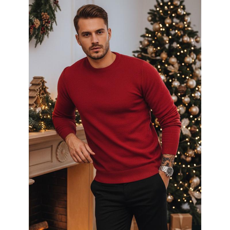 Pánský svetr klasický bordó