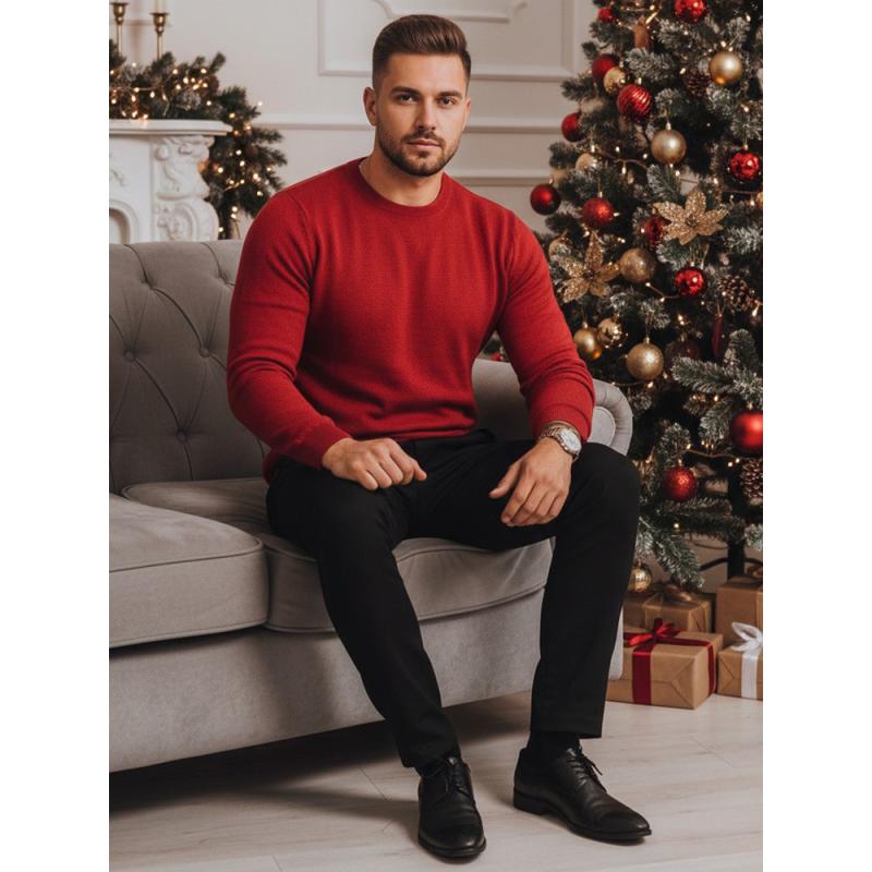 Pánský svetr klasický bordó