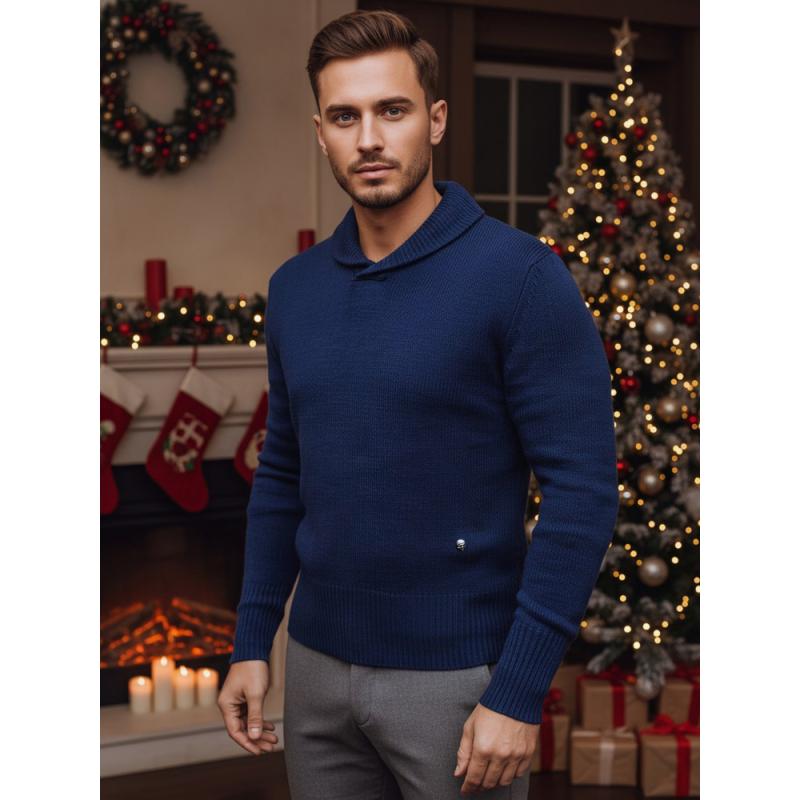 Pánský svetr tmavě modrý