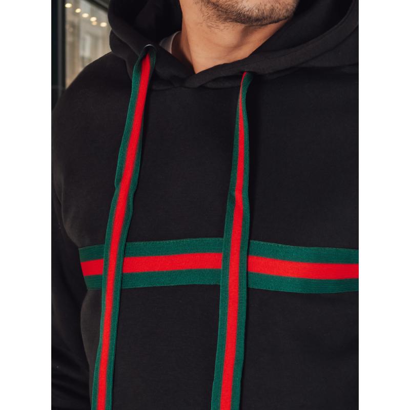 Pánska mikina s kapucňou, čierna