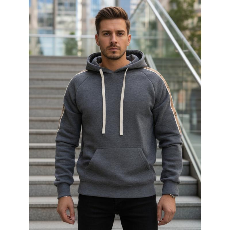Pánská mikina s kapucí šedá