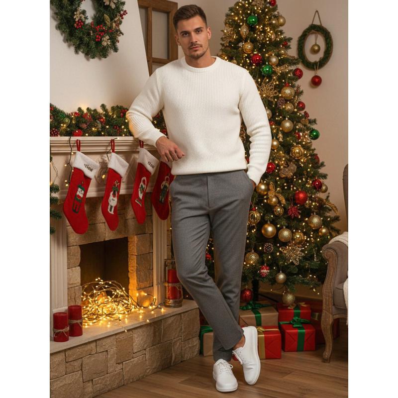 Férfi sötét szürke nadrág szövetből