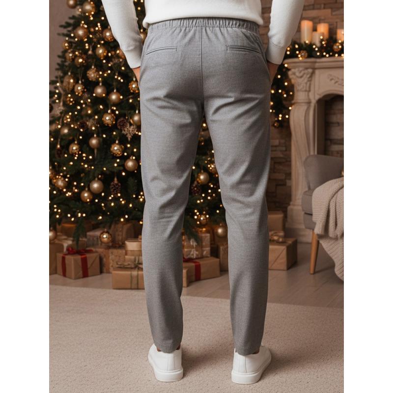 Férfi sötét szürke nadrág szövetből