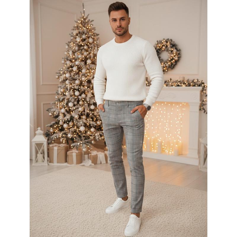 Pánské kalhoty světle šedé