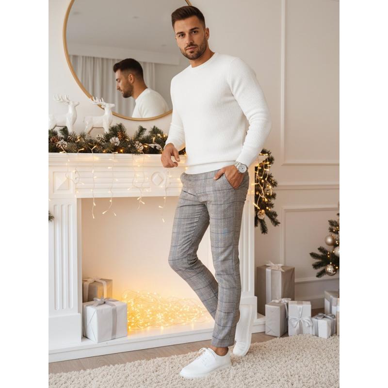 Pánské kalhoty světle šedé